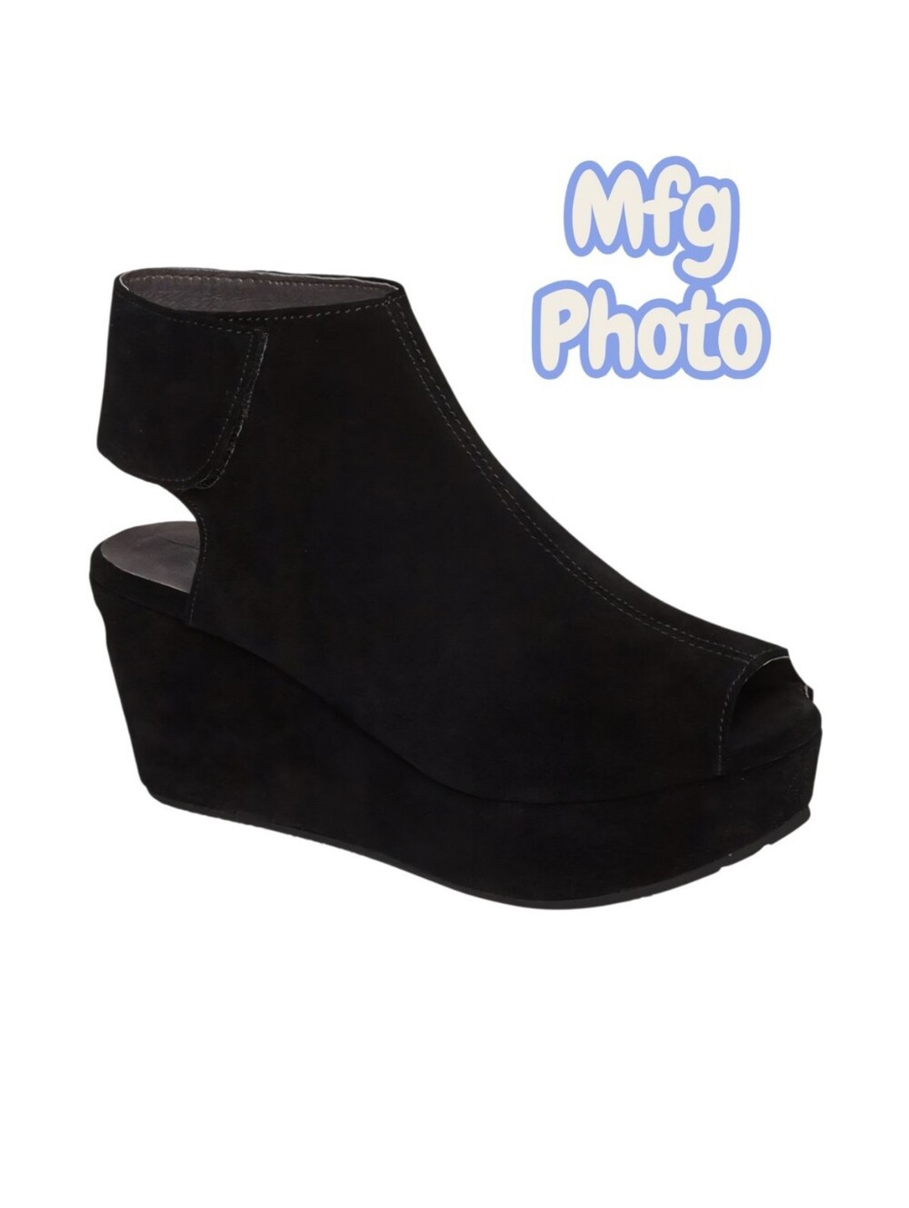 Chocolat Blu White Suede Wedge, Womens 6 - Picture 1 of 12